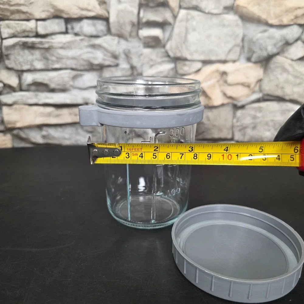 5 Pack 10oz Glass Overnight Oats Jars w/ Colored Lids‎ - No Spoons